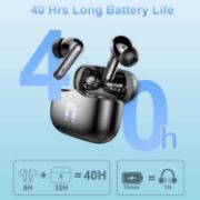 Picture of Wireless Earbuds Bluetooth 5.4, HiFi Stereo Deep Bass, ENC Mic, 40H Playtime, IP7 Waterproof, USB-C Charging, LED Display