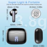 Picture of Wireless Earbuds Bluetooth 5.4, HiFi Stereo Deep Bass, ENC Mic, 40H Playtime, IP7 Waterproof, USB-C Charging, LED Display