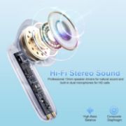Picture of Wireless Earbuds Bluetooth 5.4, HiFi Stereo Deep Bass, ENC Mic, 40H Playtime, IP7 Waterproof, USB-C Charging, LED Display