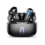 Picture of Wireless Earbuds Bluetooth 5.4, HiFi Stereo Deep Bass, ENC Mic, 40H Playtime, IP7 Waterproof, USB-C Charging, LED Display