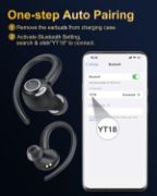 Picture of Jesebang Wireless Earbuds Bluetooth 5.3 ENC Mic, HiFi Stereo, 40H Playtime, LED Display, Earhooks, IP7 Waterproof Black