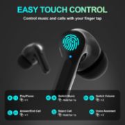 Picture of Wireless Earbuds Bluetooth 5.3, HiFi Stereo Deep Bass, CVC Noise Cancelling, LED Display, 35H Playtime, USB-C, Touch Control