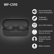 Picture of Sony WF-C510 True Wireless Earbuds, Small Lightweight Bluetooth In-Ear Headphones, Multipoint, IPX4, 22H Battery, Black