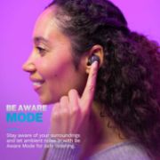 Picture of JLab Go Air Pop True Wireless Bluetooth Earbuds with Charging Case, Dual Connect, IPX4, 3 EQ Modes, Clear Case