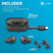 Picture of JLab Go Air Pop True Wireless Bluetooth Earbuds with Charging Case, Dual Connect, IPX4, 3 EQ Modes, Clear Case