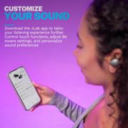 Picture of JLab Go Air Pop True Wireless Bluetooth Earbuds with Charging Case, Dual Connect, IPX4, 3 EQ Modes, Clear Case
