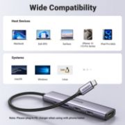 Picture of UGREEN USB-C Hub 5-in-1, 4K HDMI Adapter, 100W PD, 3 USB-A Ports, Aluminum Multiport Adapter for MacBook, HP, Dell, iPad