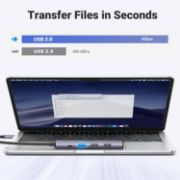 Picture of UGREEN USB-C Hub 5-in-1, 4K HDMI Adapter, 100W PD, 3 USB-A Ports, Aluminum Multiport Adapter for MacBook, HP, Dell, iPad