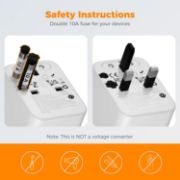 Picture of TESSAN Universal Travel Adapter Worldwide Plug Adaptor with 2 USB A & 3 USB C, 28W, EU UK USA AU