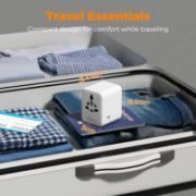 Picture of TESSAN Universal Travel Adapter Worldwide Plug Adaptor with 2 USB A & 3 USB C, 28W, EU UK USA AU