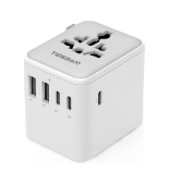 Picture of TESSAN Universal Travel Adapter Worldwide Plug Adaptor with 2 USB A & 3 USB C, 28W, EU UK USA AU