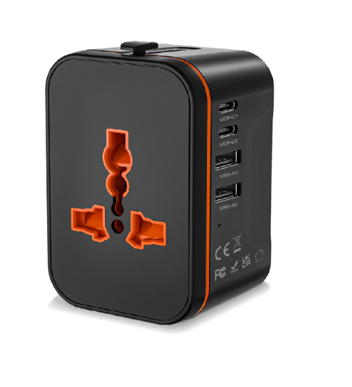 Picture of Universal Travel Adapter Worldwide Plug with 2 USB C & 2 USB A, EU UK US AU International Charger