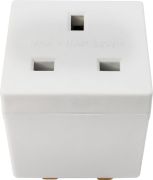Picture of 2 Way 3 Pin UK Power Adapter Plug Splitter Cube 13A Multi Wall Socket Extension Double UK Plug (Pack of 1)