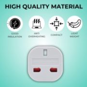 Picture of Double Dragon UK to EU Travel Plug Adapter 3 Pin to 2 Pin Type C E F Converter Europe Pack of 2 Universal Travel Adapter