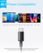 Picture of Anker USB C Charger Cable 2 Pack 3ft 0.9m USB A to USB C Braided Fast Charging Cable for iPhone 17 16 Samsung Galaxy iPad MacBook