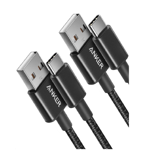 Picture of Anker USB C Charger Cable 2 Pack 3ft 0.9m USB A to USB C Braided Fast Charging Cable for iPhone 17 16 Samsung Galaxy iPad MacBook