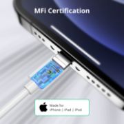 Picture of 2 Pack 1.8m iPhone Charger Cable MFi Certified Lightning to USB 2.4A Fast Charging 6ft Cable for iPhone 14 13 12 11 XS XR X iPad iPod