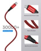 Picture of USB to USB C Charger Cable 3Pack 3M Braided Fast Charging Lead for Samsung Galaxy, PS5 & Switch