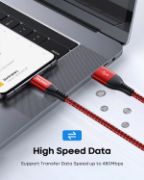 Picture of USB to USB C Charger Cable 3Pack 3M Braided Fast Charging Lead for Samsung Galaxy, PS5 & Switch