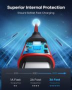Picture of USB to USB C Charger Cable 3Pack 3M Braided Fast Charging Lead for Samsung Galaxy, PS5 & Switch