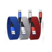 Picture of USB to USB C Charger Cable 3Pack 3M Braided Fast Charging Lead for Samsung Galaxy, PS5 & Switch