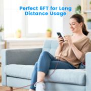 Picture of Ofuca MFi Certified iPhone Charger Cable 3 Pack 1.8M Lightning Fast Charging Wire for iPhone 14/13/12/11/XS/X/8/7/6/SE