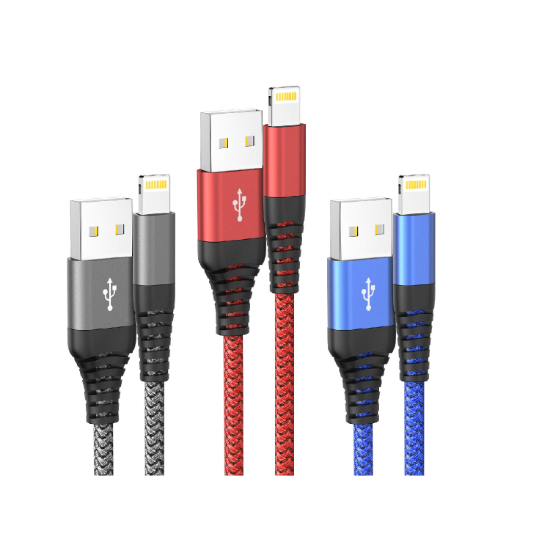 Picture of Ofuca MFi Certified iPhone Charger Cable 3 Pack 1.8M Lightning Fast Charging Wire for iPhone 14/13/12/11/XS/X/8/7/6/SE