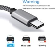 Picture of Yosou USB A to USB C Charger Cable 2 Pack 2M 3A Fast Charging Braided for Samsung Galaxy S22/S21, Pixel, PS5 & Switch