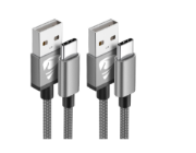Picture of Yosou USB A to USB C Charger Cable 2 Pack 2M 3A Fast Charging Braided for Samsung Galaxy S22/S21, Pixel, PS5 & Switch