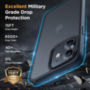 Picture of Miracase iPhone 12/12 Pro Case with 2 Screen Protectors Military-Grade Shockproof Slim Matte Anti-Fingerprint 6.1” Black