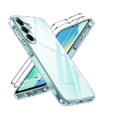 Picture of iVoler Samsung Galaxy A16 Clear TPU Case with 2 Tempered Glass Protectors, Shockproof