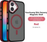 Picture of Magnetic Matte Case for iPhone 16 6.1", MagSafe Compatible Shockproof Protective Cover - Red