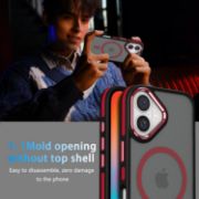 Picture of Magnetic Matte Case for iPhone 16 6.1", MagSafe Compatible Shockproof Protective Cover - Red