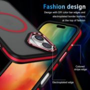 Picture of Magnetic Matte Case for iPhone 16 6.1", MagSafe Compatible Shockproof Protective Cover - Red