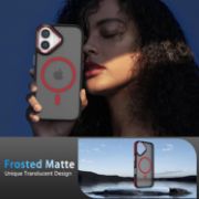 Picture of Magnetic Matte Case for iPhone 16 6.1", MagSafe Compatible Shockproof Protective Cover - Red