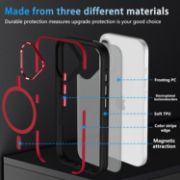 Picture of Magnetic Matte Case for iPhone 16 6.1", MagSafe Compatible Shockproof Protective Cover - Red