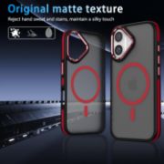 Picture of Magnetic Matte Case for iPhone 16 6.1", MagSafe Compatible Shockproof Protective Cover - Red