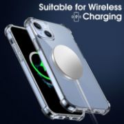 Picture of Melomon Clear Shockproof Case for iPhone 15 6.1-Inch with Airbag Drop Protection Anti Scratch Transparent Bumper Cover
