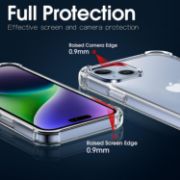 Picture of Melomon Clear Shockproof Case for iPhone 15 6.1-Inch with Airbag Drop Protection Anti Scratch Transparent Bumper Cover