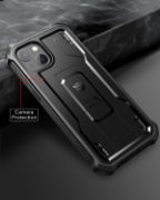 Picture of Dexnor Heavy Duty 360 Full Body Case for iPhone 13/14 with Built-in Screen Protector Military Grade Shockproof Cover Stand Black