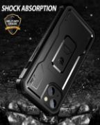 Picture of Dexnor Heavy Duty 360 Full Body Case for iPhone 13/14 with Built-in Screen Protector Military Grade Shockproof Cover Stand Black