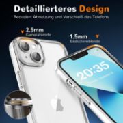 Picture of Clear Ultra Thin Shockproof TPU Case for iPhone 13 Anti Yellowing Crystal Transparent Protective Phone Cover - Clear