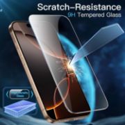 Picture of JETech Tempered Glass Screen Protector for iPhone 16 Pro Max 6.9" HD Clear Case Friendly Easy Install Tool 3 Pack