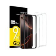 Picture of NEW'C 3 Pack Tempered Glass Screen Protector for iPhone 17, 17 Pro, iPhone 16 Pro 6.3" Case Friendly Ultra Resistant with Installation Tool