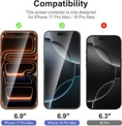 Picture of New'C 3-Pack Tempered Glass for iPhone 17 Pro Max & 16 Pro Max, 9H HD Clear Protector