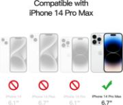 Picture of JETech Privacy Screen Protector for iPhone 14 Pro Max 6.7-Inch, Anti-Spy Tempered Glass 2-Pack