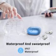 Picture of Bluetooth 5.4 Wireless Earbuds, HiFi Deep Bass, ENC Mic, 40H Playtime, IP7 Waterproof, Blue