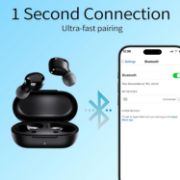 Picture of Wireless Bluetooth 5.3 In-Ear Earbuds, Deep Bass, Clear Calls, Ultralight Design, 60H Playtime, Built-in Mic Headphones for iPhone Android, Sports Gaming, Black