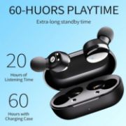 Picture of Wireless Bluetooth 5.3 In-Ear Earbuds, Deep Bass, Clear Calls, Ultralight Design, 60H Playtime, Built-in Mic Headphones for iPhone Android, Sports Gaming, Black