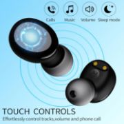Picture of Wireless Bluetooth 5.3 In-Ear Earbuds, Deep Bass, Clear Calls, Ultralight Design, 60H Playtime, Built-in Mic Headphones for iPhone Android, Sports Gaming, Black